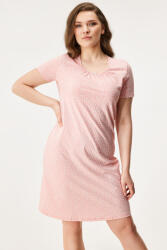 Pleas Cămașă de noapte din bumbac Pleas Classic scurtă roz XL