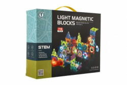 Teddies Golyós pálya mágneses műanyag 75db 8 golyó + tartozékok elemekkel és világítással