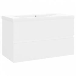 vidaXL Fehér forgácslap mosdószekrény beépített mosdókagylóval (3071549)