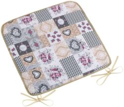 BellaTEX Pernă de scaun Bellatex DITA neetedă Patchwork love, 40 x 40 cm