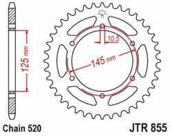 Jt Sprockets Foaie spate JT JTR855.48, 48T, 520