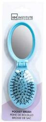 IDC Institute Perie de păr cu oglindă, albastru - IDC Institute Pocket Pop Out Brush With Mirror