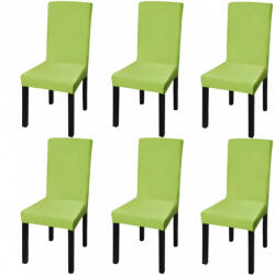 vidaXL 6 db zöld szabott nyújtható székszoknya (131424) - balena