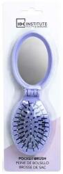 IDC Institute Perie de păr cu oglindă, violet - IDC Institute Pocket Pop Out Brush With Mirror