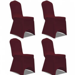 vidaXL 4 db bordó nyújtható székszoknya (131411) - balena