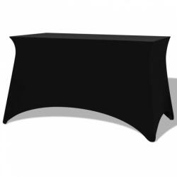 vidaXL Sztreccs asztal védőhuzat 2 db 183x76x74 cm fekete (132037) - balena