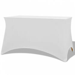 vidaXL Sztreccs asztal védőhuzat 2 db 183x76x74 cm fehér (132034) - balena