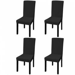 vidaXL 4 db fekete szabott nyújtható székszoknya (131419) - balena