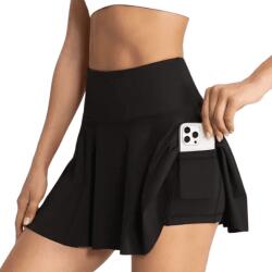  VIVVA® Skort, (fekete) rövidnadrág és női szoknya egyben, L/XL méretű magasderekű nyári szoknya | SKORTIFY