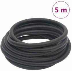 vidaXL fekete gumi és PVC hibrid légtömlő 0, 6" 5 m 154492