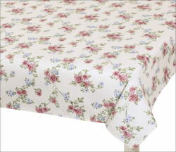  Asztalterítő DITA - 70x70 cm - Rózsaszín, bézs, zöld, rózsaszín rózsával