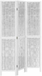vidaXL 3 paneles fehér tömör császárfa térelválasztó 358670