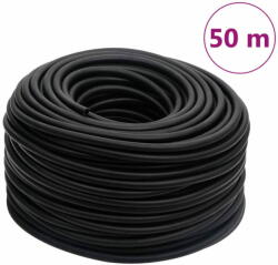 vidaXL fekete gumi és PVC hibrid légtömlő 0, 6" 50 m 154498