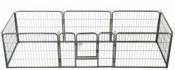 vidaXL fekete színű acél kutyakennel 8 panelből 60 x 80 cm 170572