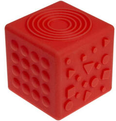 Tullo puha fejlesztő kocka 8, 5 cm - piros
