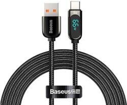 Baseus Cablu pentru incarcare si transfer de date Baseus Display, USB/USB Type-C, 66W, 2m, Negru