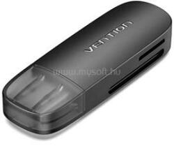 Vention USB-A 3.0 2-in 1, SD+TF kártyaolvasó (fekete) (CLGB0) (CLGB0)