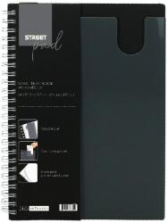STREET Spirálfüzet STREET Pad A/4 kockás 80 lapos fekete - rovidaruhaz