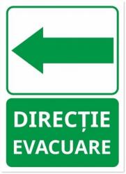 Indicator Directie de evacuare stanga, 148x210mm ISA5DES