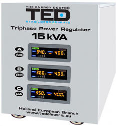 TED Electric Stabilizator automat de tensiune trifazat 15KVA/12000W (ted-svc15000)
