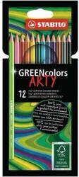 STABILO Creioane colorate 12 Stabilo GreenColors Arty hexagonal 12 creioane colorate STABILO 6019/12-1-20 (6019/12-1-20)