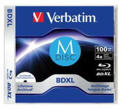 Verbatim BluRay M-DISC BD-R [ 100GB | 4x | Inkjet Printable ] 5 PACK (43834)