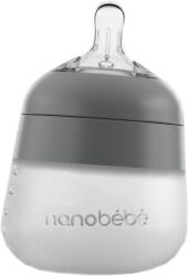 Nanobebe Силиконова бутилка Nanobebe - Flexy, 150 ml, сива (31012) - ozone