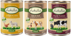 Lukullus Lukullus Preț special! Adult hrană uscată sau umedă câini - 6 x 400 g Pachet mixt I (hrană umedă)