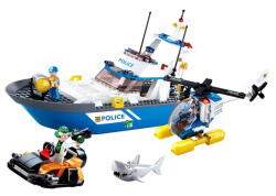 Sluban rendőrség M38-B0657 Hajó, helikopter és tolvaj egy csónakban