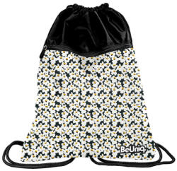 PASO BeUniq zsinóros hátizsák, tornazsák - fehér virágok (BU24LO-713) (BU24LO-713)