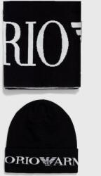 Emporio Armani șapcă și eșarfă pentru copii culoarea negru 9BYX-CAK088_99X