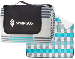 Springos 200x200 cm-es piknik takaró, kockás, hordozó füllel (PM002)
