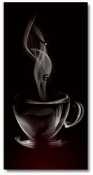  Wallmuralia. hu Függőleges üvegóra Aromás kávé fekete 30x60 cm