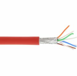 InLine Rola 100m cablu de retea RJ45 Cat. 6A S/FTP PiMF Rosu, InLine IL76899R (IL76899R)