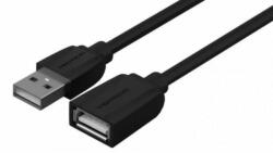 Vention USB-A 2.0/M -> USB-A 2.0/F (hosszabbító, PVC, fekete), 0, 5m, kábel (VAS-A44-B050)