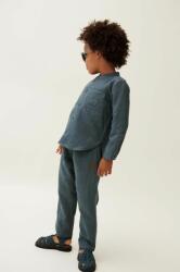 Liewood gyerek nadrág vászonkeverékből Orlando Linen Pants sima - kék 110