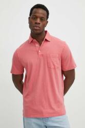 Ralph Lauren póló vászonkeverékből piros, sima - rózsaszín L