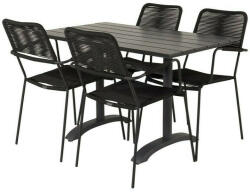 Asztal és szék garnitúra Dallas 2283 (Fekete)