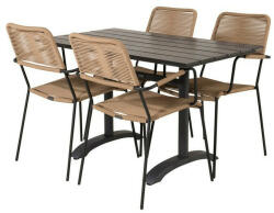Asztal és szék garnitúra Dallas 2283 (Barna + Fekete)