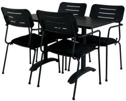  Asztal és szék garnitúra Dallas 2148 (Fekete)