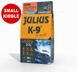 Julius-K9 JULIUS K-9 3kg Utility Dog Hypoallergenic Salmon, spinach Adult Small (lazac, spenót) száraztáp - Felnőtt kutyák részére (3kg)