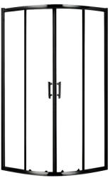 Viva Aqua Max Zuhanykabin ÍVES FEKETE Profil - 6 mm víztiszta vízlepergető üveg - 80 x 80 x 190 cm (6FZKI_80)