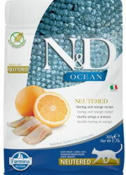 N&D OCEAN Cat GF Hering & Narancs ivartalanított felnőtt 300 g