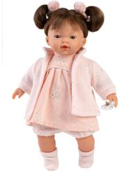 Llorens Llorens: Vera 33cm-es baba hanggal rózsaszín ruhában (33156) - jatekshop