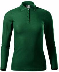 MALFINI Bluză polo cu mânecă lungă pt femei Pique Polo LS - Închisă verde | M (231D314)