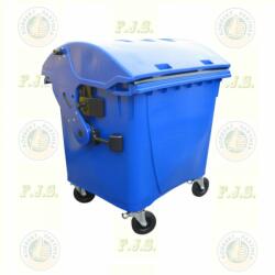 Europlast konténer 1100 l kék műanyag, íves fedelű CE