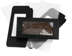 Cake-Masters csomagolóanyag, táblacsokoládé, fekete kartonpapír, 3 db