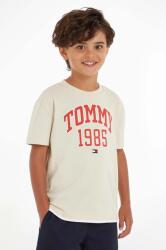 Tommy Hilfiger gyerek pamut póló bézs, nyomott mintás - bézs 164 - answear - 11 990 Ft