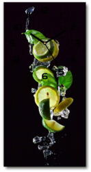 Wallmuralia. hu Téglalap alakú üvegóra Lime és citrom fekete 30x60 cm