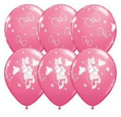 Qualatex Mintás latex lufi 11" 28cm Minnie, 6db, 19230 (LUFI887661)